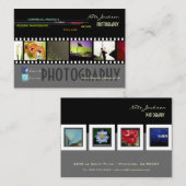 Aangepaste portfolio visitekaartjes foto's sjabloo (Voorkant / Achterkant)