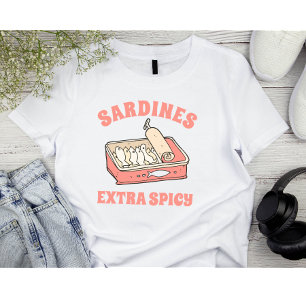 Aangepaste Portugal Lover Sardines Lichtroze Tekst T-shirt