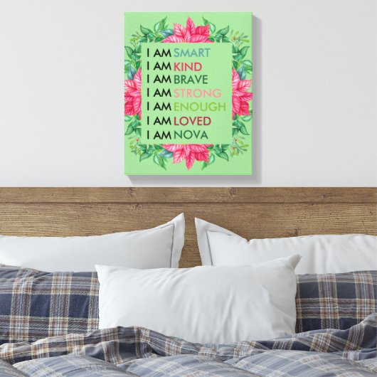 Aangepaste positieve effecten voor kinderen canvas afdruk (Insitu (Slaapkamer))