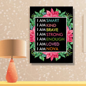 Aangepaste positieve effecten voor kinderen canvas afdruk