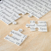 Aangepaste positieve woordbevestiging legpuzzel (Zijkant)