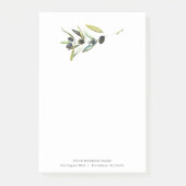 Aangepaste Post Het Notities Waterverf Olive Branc Post-it® Notes (Voorkant)