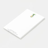 Aangepaste Post Het Notities Waterverf Pineapple Post-it® Notes (Schuin)