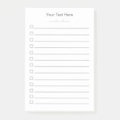 Aangepaste Post-it® notes aanbieden | Witte 4x6 (Voorkant)