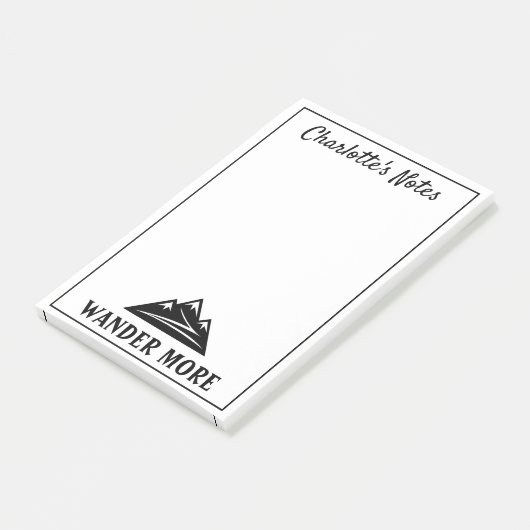 Aangepaste Post-it® notes met logo voor bergpieken (Schuin)