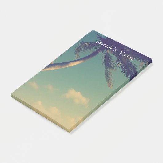 Aangepaste Post-it® notes met palmboomfoto (Schuin)