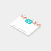 Aangepaste Post-it® notes met rozen (Schuin)