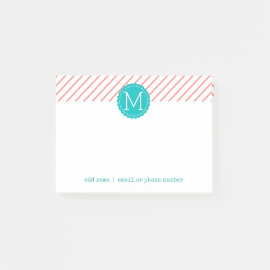 Aangepaste Post-it® notes Monogrammen (Voorkant)