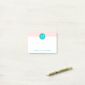 Aangepaste Post-it® notes Monogrammen (Op bureau)