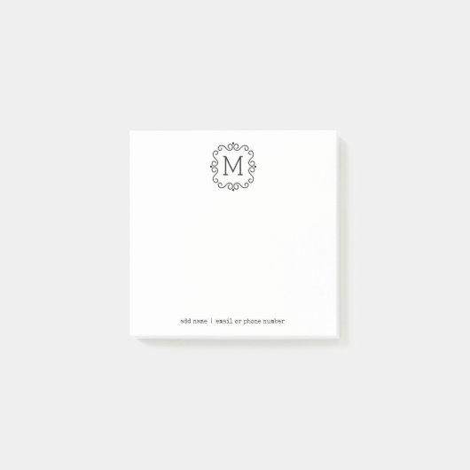 Aangepaste Post-it® notes Monogrammen (Voorkant)