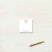 Aangepaste Post-it® notes Monogrammen (Op bureau)