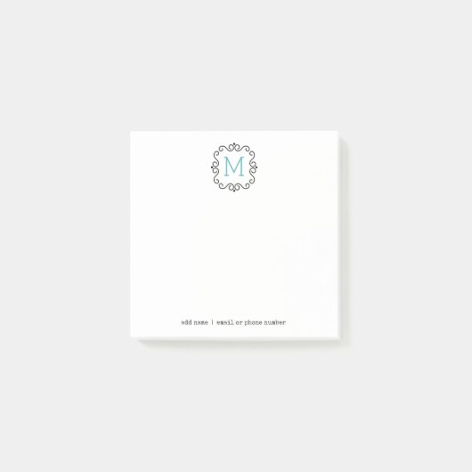 Aangepaste Post-it® notes Monogrammen (Voorkant)