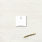 Aangepaste Post-it® notes Monogrammen (Op bureau)