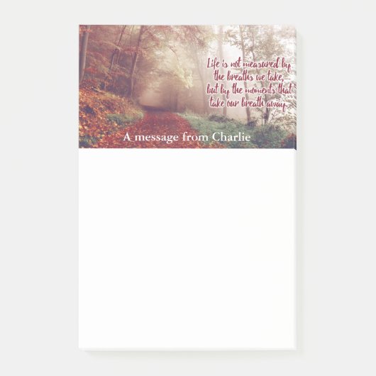 Aangepaste Post-it-notities voor levensprijsopgave Post-it® Notes (Voorkant)