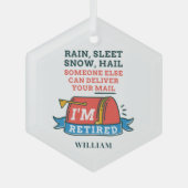 Aangepaste postboeking postbode glas ornament (Voorkant)