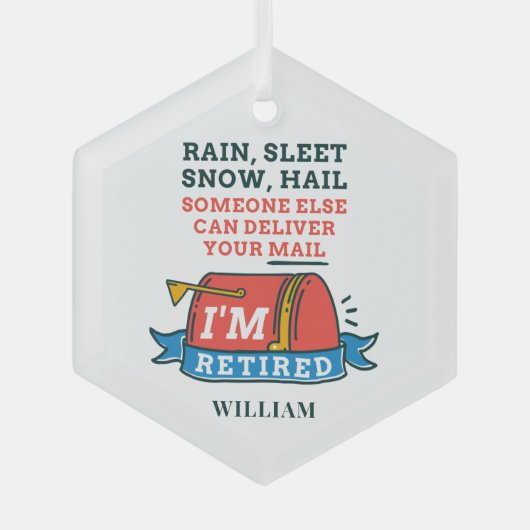 Aangepaste postboeking postbode glas ornament (Voorkant)