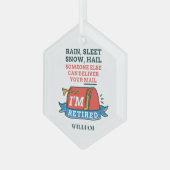 Aangepaste postboeking postbode glas ornament (Voorkant links)