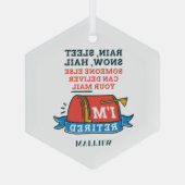 Aangepaste postboeking postbode glas ornament (Achterkant)