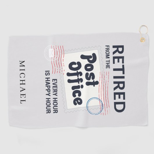 Aangepaste postboontroeping Mailman Golfhanddoek (Horizontaal)