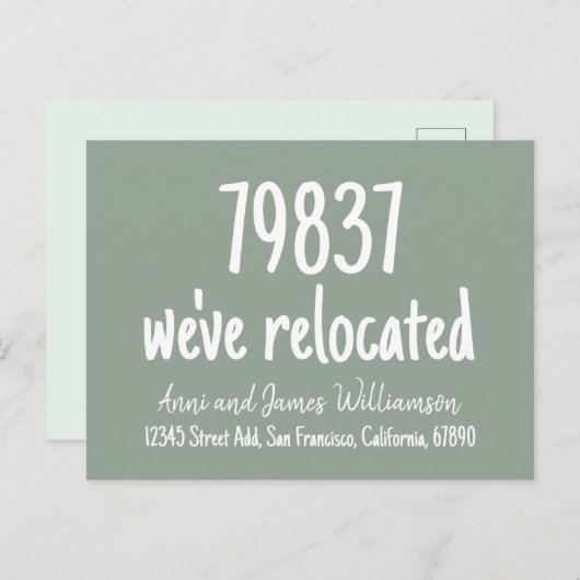 Aangepaste postcode Details toevoegen We zijn verh Briefkaart (Voorkant / Achterkant)