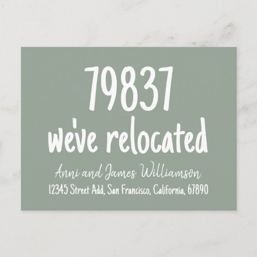 Aangepaste postcode Details toevoegen We zijn verh Briefkaart (Voorkant)