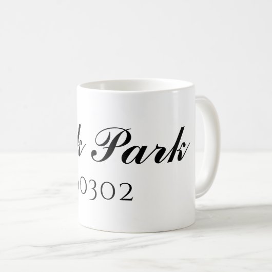 Aangepaste postcode-Mok Koffiemok (Voorkant rechts)