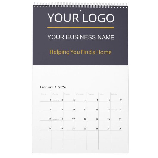 Aangepaste Poster Kalender Branded Kantoor Wall Pr (Feb 2026)