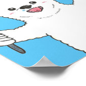 Aangepaste poster van ijsbeer dierenkinderkamer (Hoek)