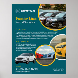 Aangepaste Poster voor Autohuurdiensten