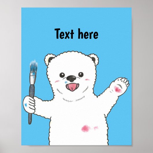 Aangepaste poster voor beren babyspeelgoed (Voorkant)
