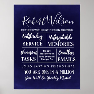 Aangepaste Poster voor de afboeking van aftredings