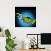 AANGEPASTE POSTER- ZEE SCHILDPAD POSTER (Thuiskantoor)
