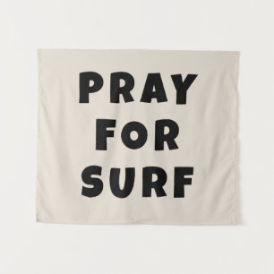 Aangepaste 'Pray for Surf'-banner met persoonlijke Wandkleed