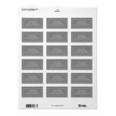 Aangepaste pre-geadresseerde Grijs Mailing Label S (Full Sheet)