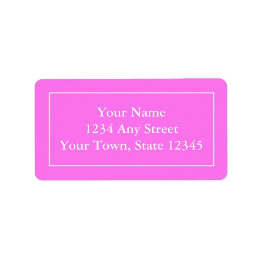 Aangepaste pre-geadresseerde Roze & Wit Mailing La Etiket (Voorkant)