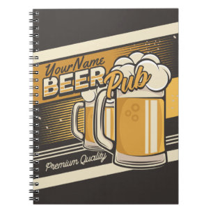 Aangepaste Premium - Mok voor koude bier - Pub Bar Notitieboek