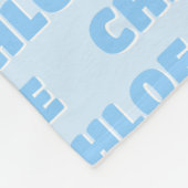 Aangepaste Preppy Naam Deken Blauw (Hoek)