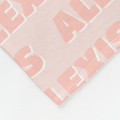 Aangepaste Preppy Naam Deken Perzik (Hoek)