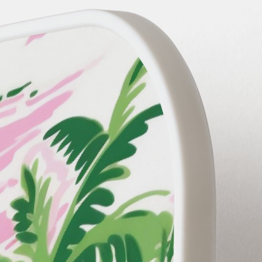 Aangepaste preppy roze Pickleball Paddle (Links Detail)