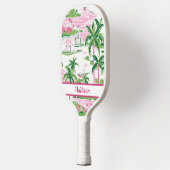 Aangepaste preppy roze Pickleball Paddle (Links)