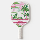 Aangepaste preppy roze Pickleball Paddle (Achterkant)