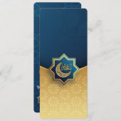Aangepaste Prettig Eid Mubarak Gouden Maat 2 Feestdagenkaart (Voorkant / Achterkant)