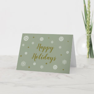 Aangepaste prettige feestdagen Elegante sneeuwvlok Kaart