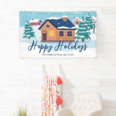 Aangepaste Prettige feestdagen Estate Company Part Spandoek (Insitu)