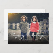 Aangepaste Prettige feestdagen kersttypografie (Voorkant / Achterkant)