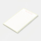 Aangepaste Pretty Green Dot Grid Huwelijks Planner Post-it® Notes (Schuin)
