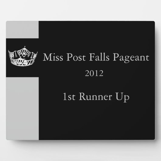 Aangepaste prijs voor Pageant Awards Fotoplaat (Voorkant)