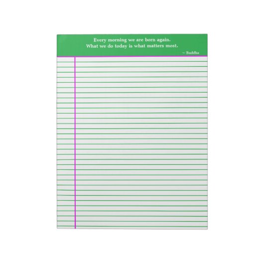 Aangepaste prijsopgave, groen en roze notitieblok (Gedraaid)