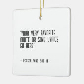 Aangepaste prijsopgave of songtekst - uniek keramisch ornament (Links)