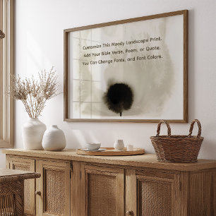 Aangepaste prijsopgave Uw eigen woorden uploaden W Poster